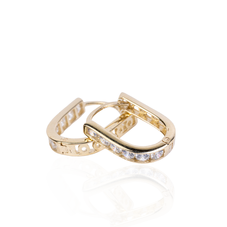 Channel Set Huggies Earrings