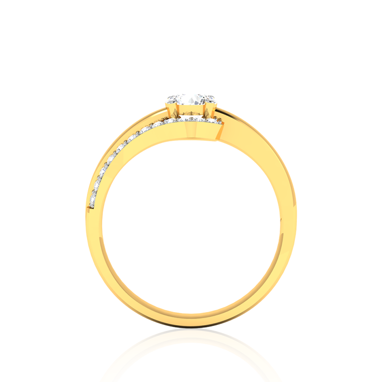 "Graceful Infinity Solitaire" In Yellow Gold