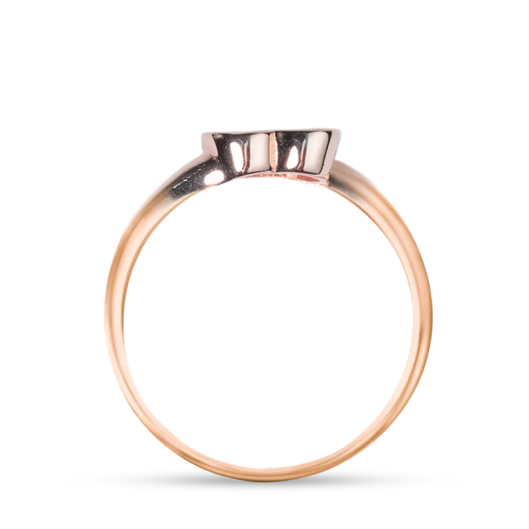 Rose Gold Heart Cubic Zirconia Ring