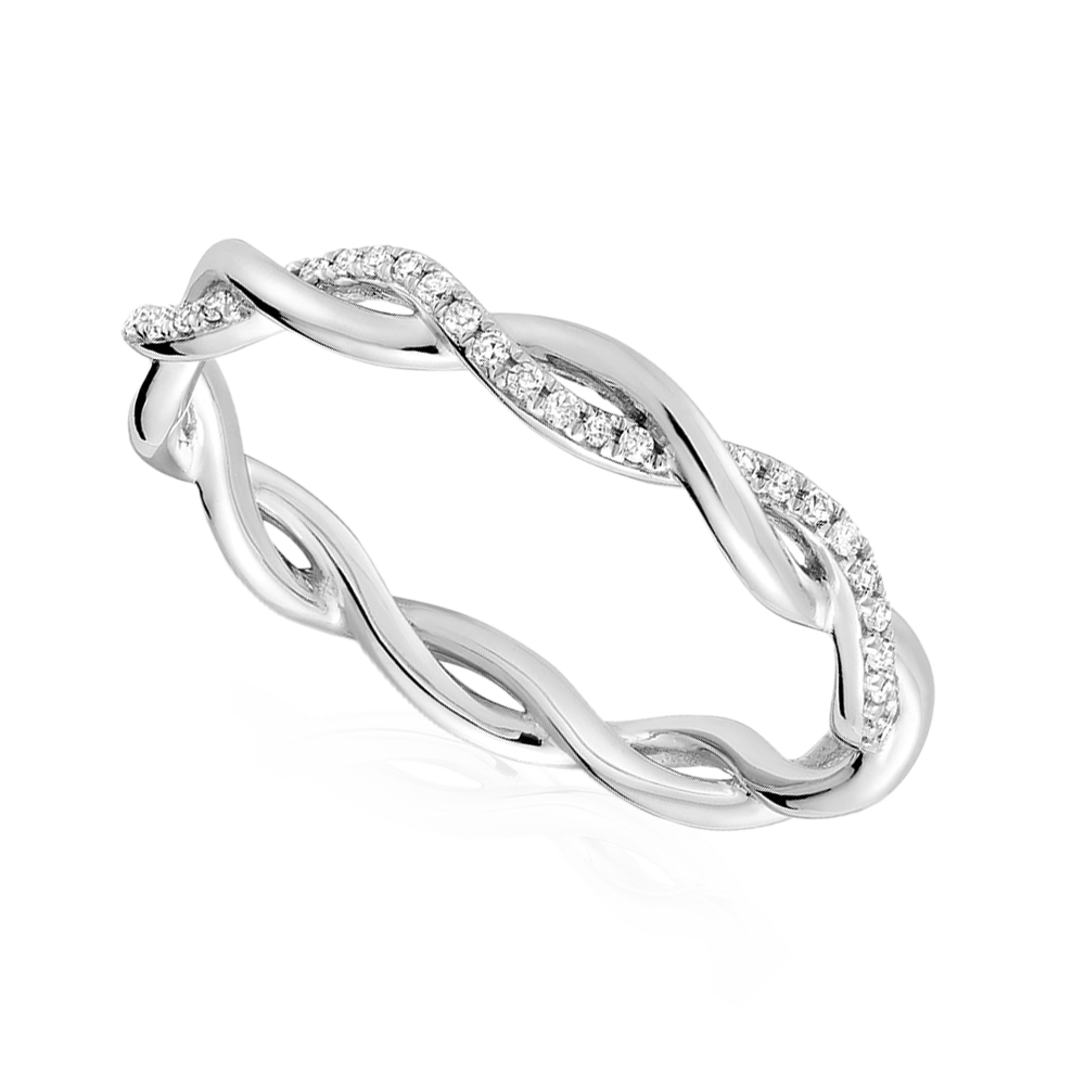 Italian "Nodo"  Eternity Knot Diamond Ring
