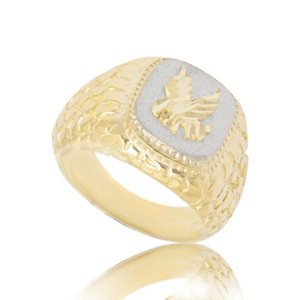 Flying Eagle Men's Gold Ring