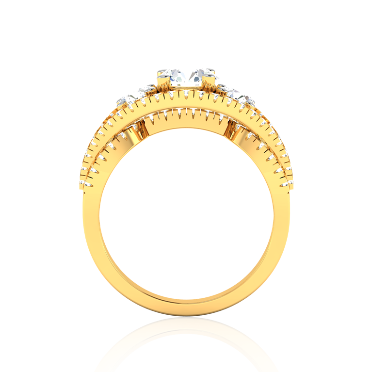 "Luminous Elegance' Trinity Diamond Ring