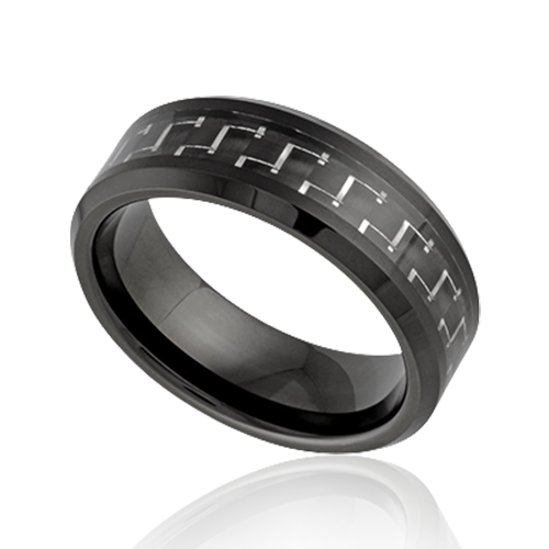"Midnight Vanguard" Tungsten Men's Ring 8mm