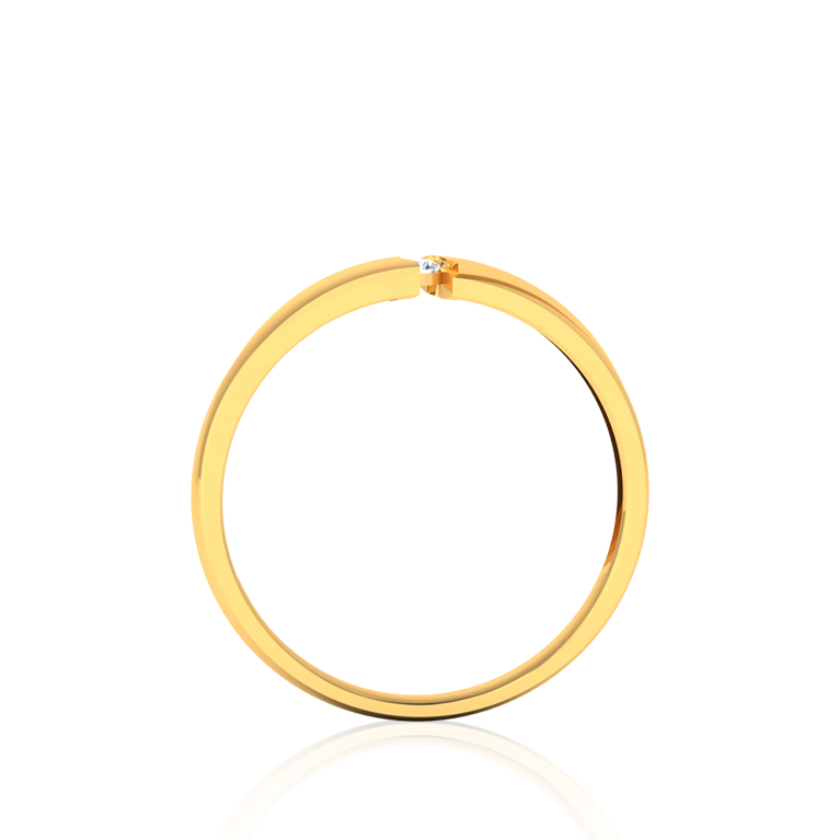 "Singular Radiance" Neutral Gender in Yellow Gold Ring