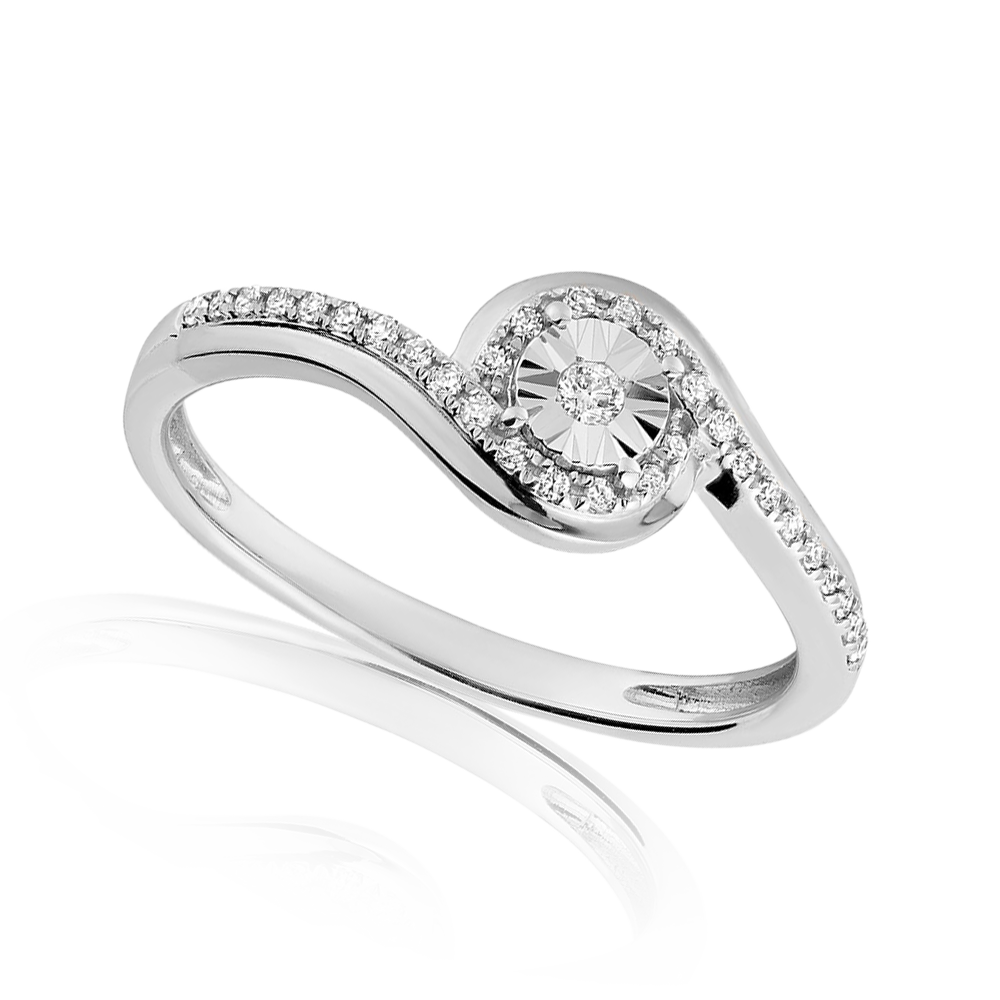 Illusion Twist Diamond Ring