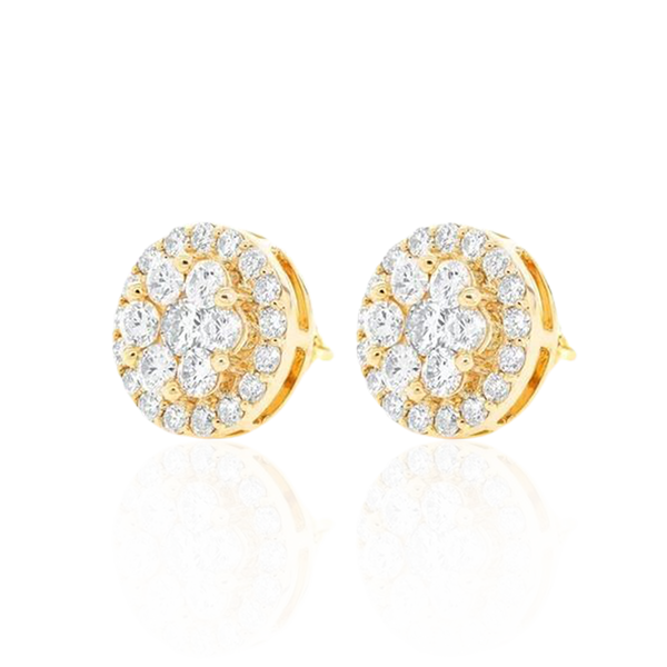 "Diamond Haven" Halo Stud Earrings ( 1.15 Ct. Tw. )