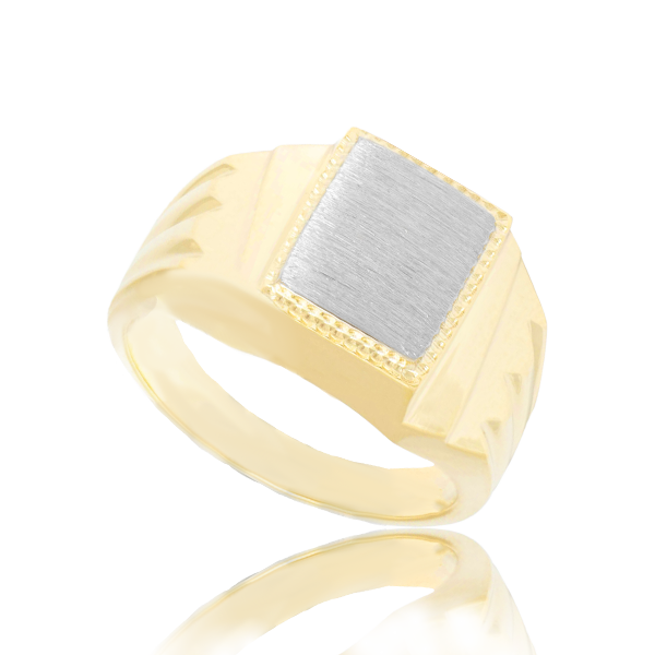 Contemporary Brush Finish Men's Ring