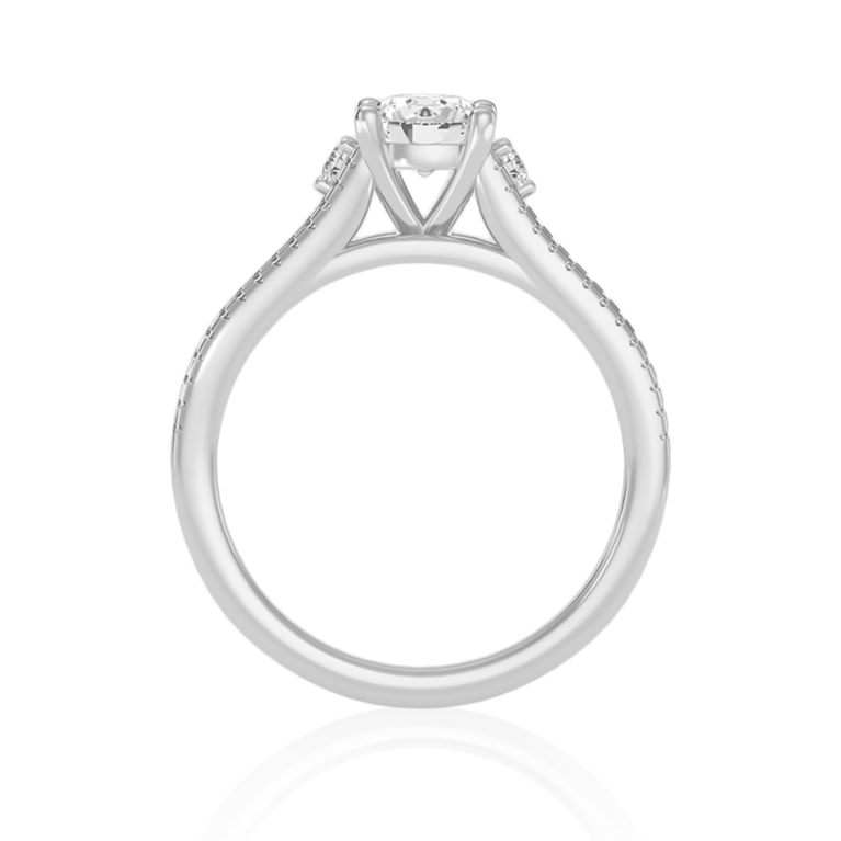 Timeless Charm Engagement Ring In White Gold ( 1.10 Ct. Tw. )