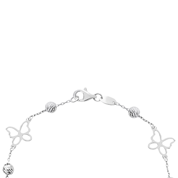 White Gold Butterfly Bracelet