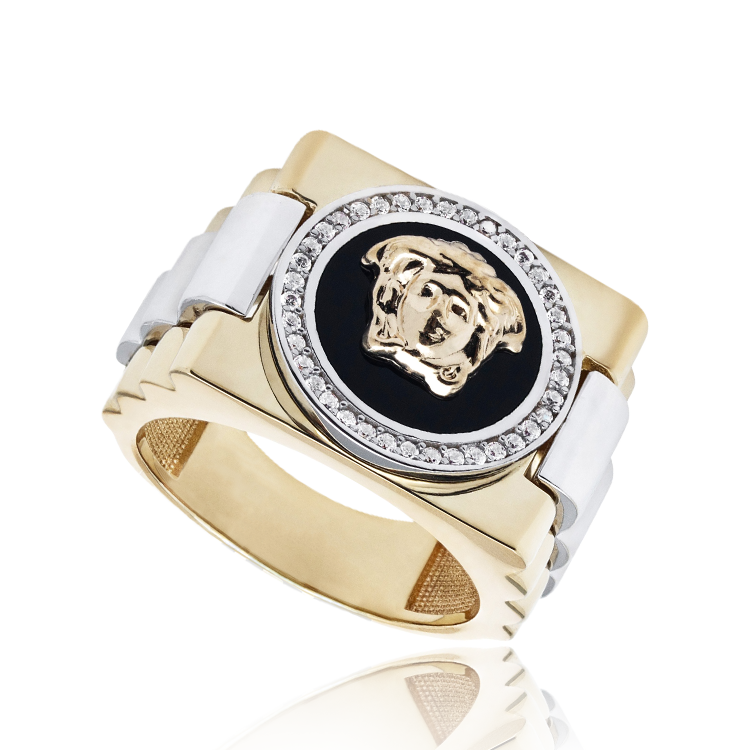 "Mejesty Medusa" Men's Gold Ring