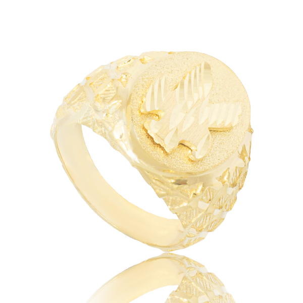 Golden Nugget Eagle Men's Ring