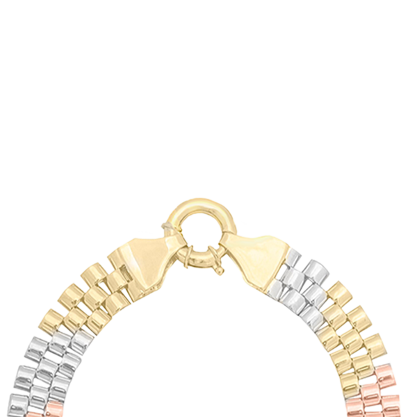 "The Imperial" 3-Tone Gold Bracelet
