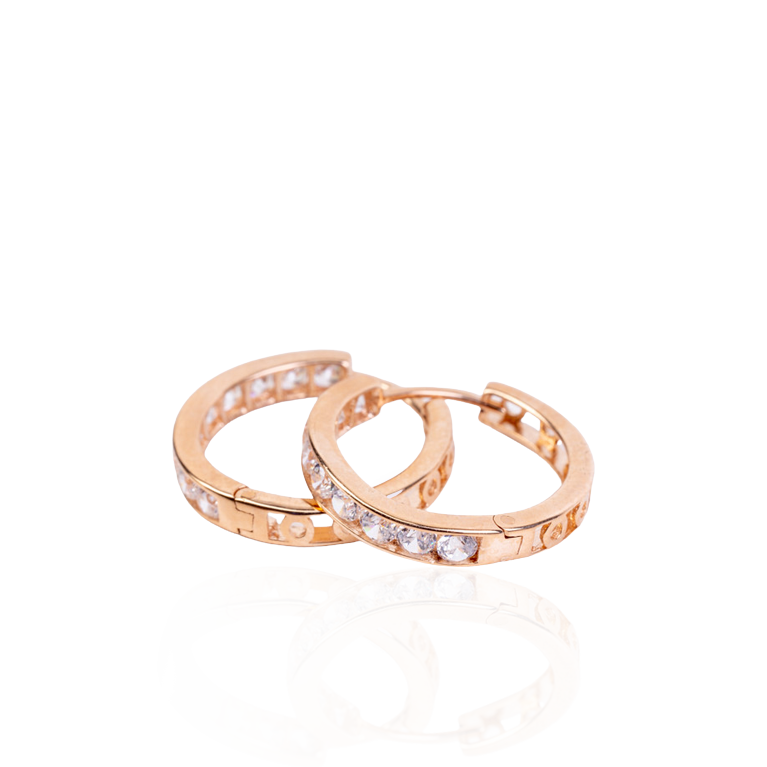 Rose Gold CZ Huggies