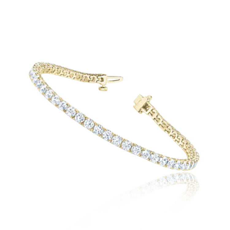 Lab Grown Diamond "Tennis Bracelet" in 14k Gold (From 2 to 10 Ct. tw.)
