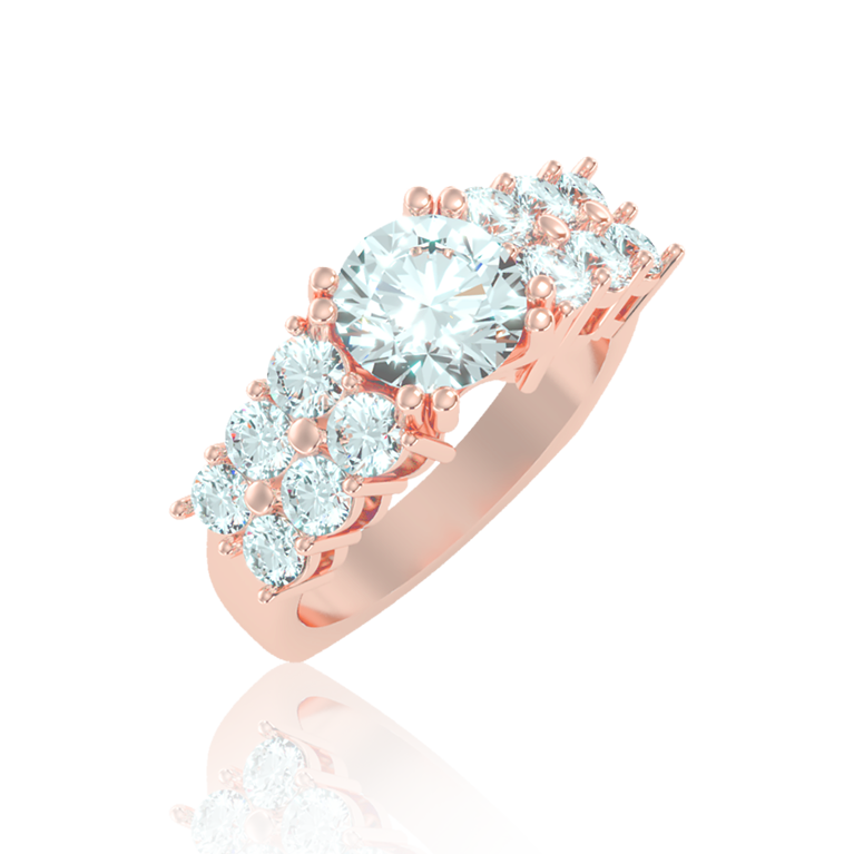 Dreamscape Lab Diamond Solitaire in Rose Gold ( 3 Ct. Tw. )