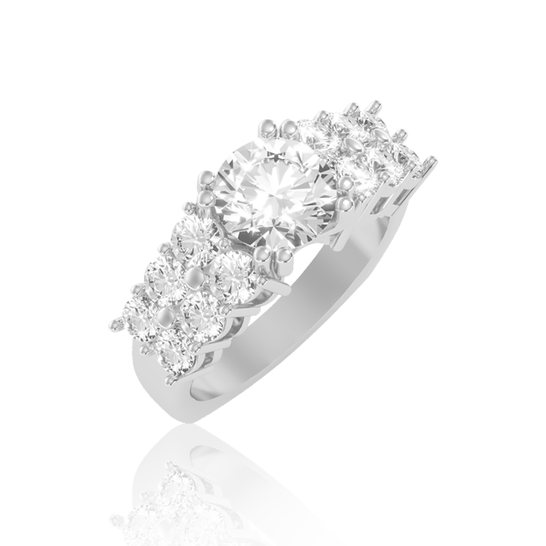 "Dreamscape" Lab Diamond Solitaire in White Gold ( 3Ct. Tw. )