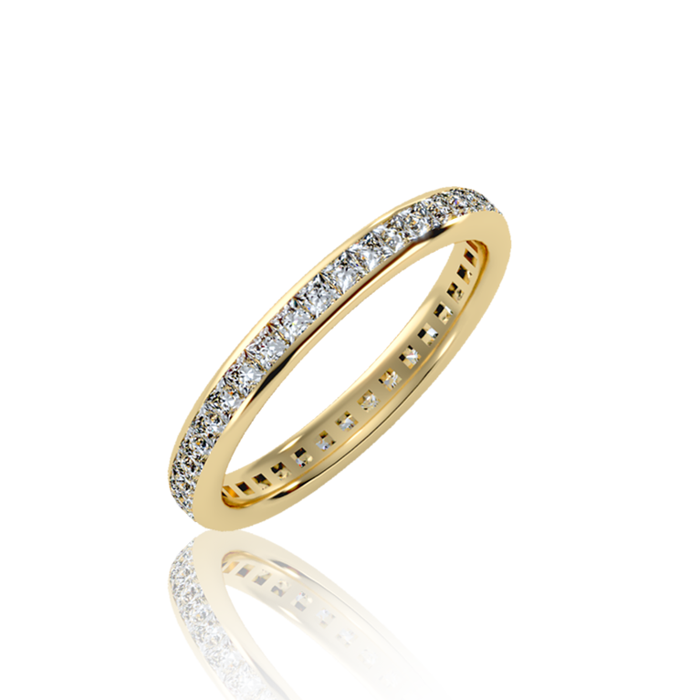 Channel Set Diamond Wedding Band  (1.20Ct.Tw.)or (2.05 Ct.Tw.)