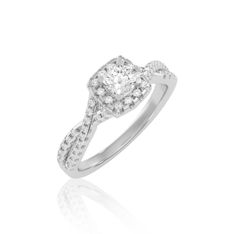 "Allure" Halo Diamond Solitaire