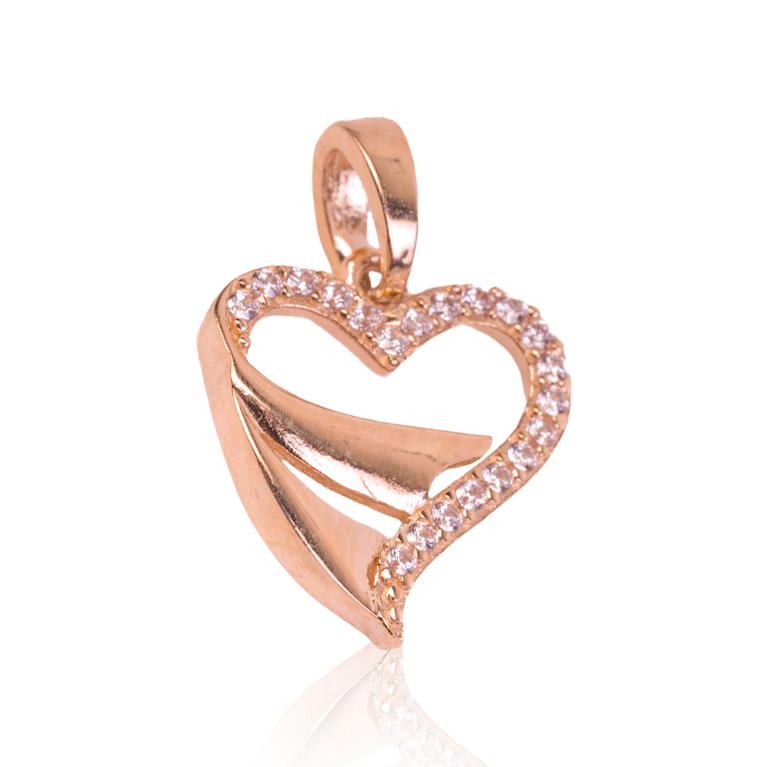 10k Rose Gold Heart Pendant