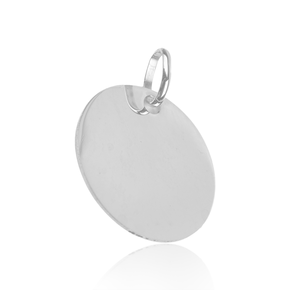 10k White Gold Circle Plate