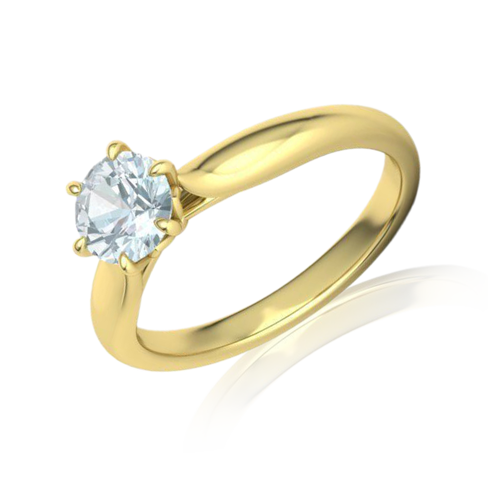 "Harmony Solitaire" Engagement Ring "Lab-Grown Diamond"