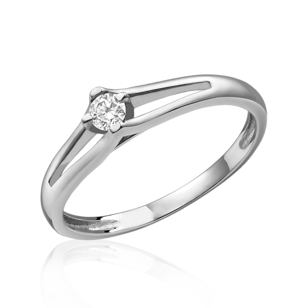 Split Shank Solitaire Diamond Ring