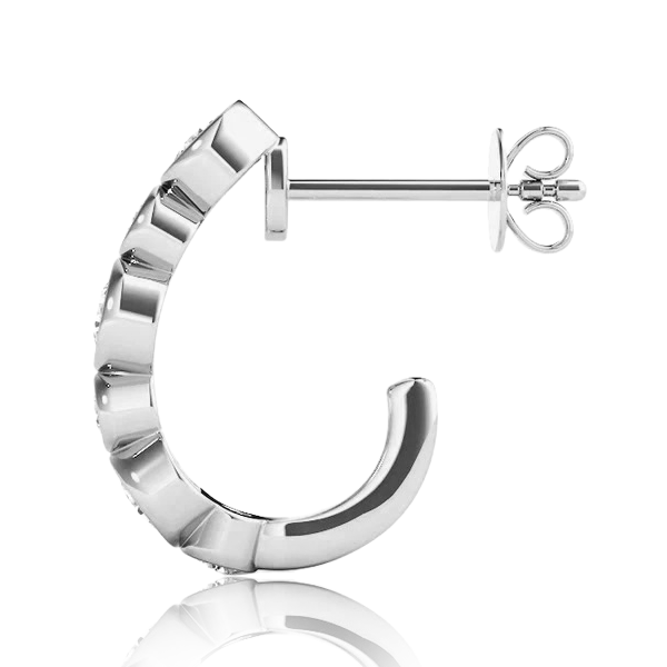 "Signature Bezel Brilliance Earrings"