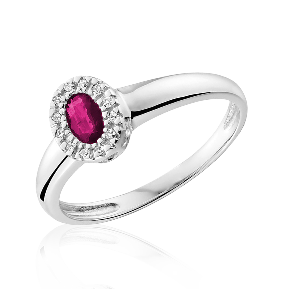 Oval Rose Topaz & Diamond