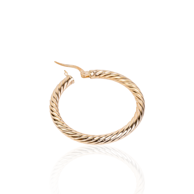 Twist Gold Hoop Earrings