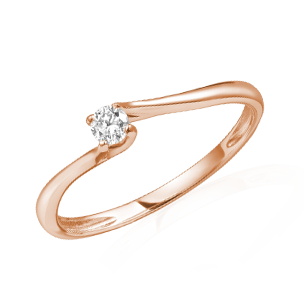 "Temptress Twist Solitaire" In Rose Gold