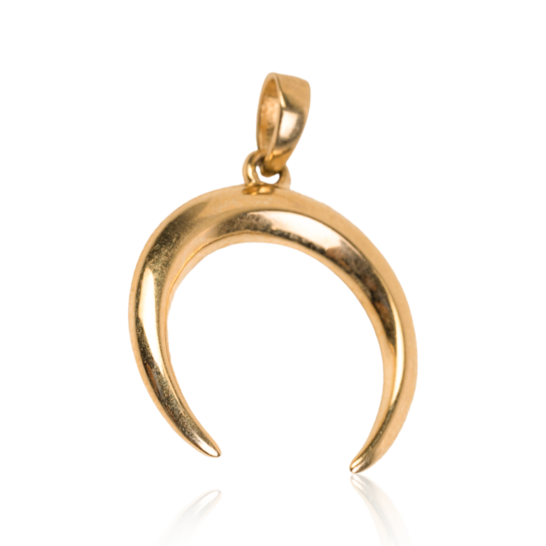 Moon Pendant In 10k Yellow Gold