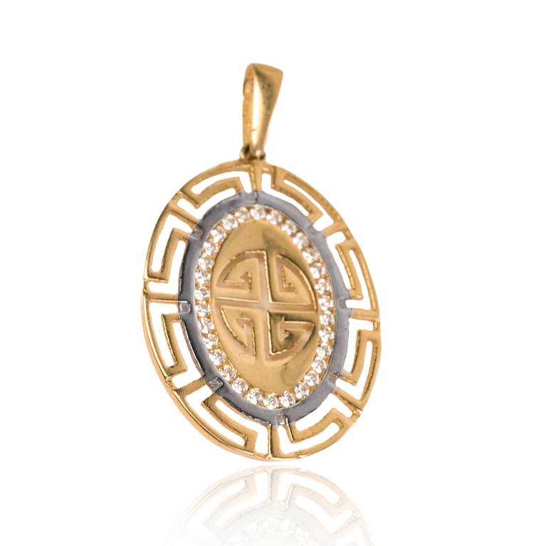 The Ovalio Greek Pattern Pendant