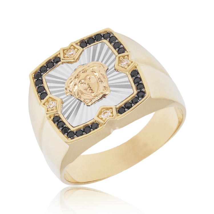 King Medusa Men's Gold Ring