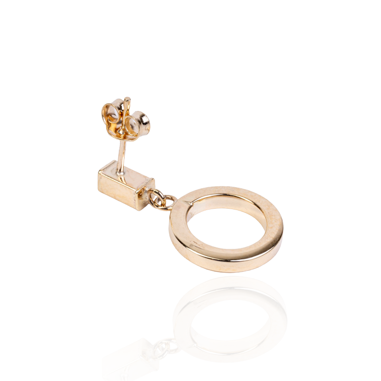 Elegant Gold Dimond Cut Earrings