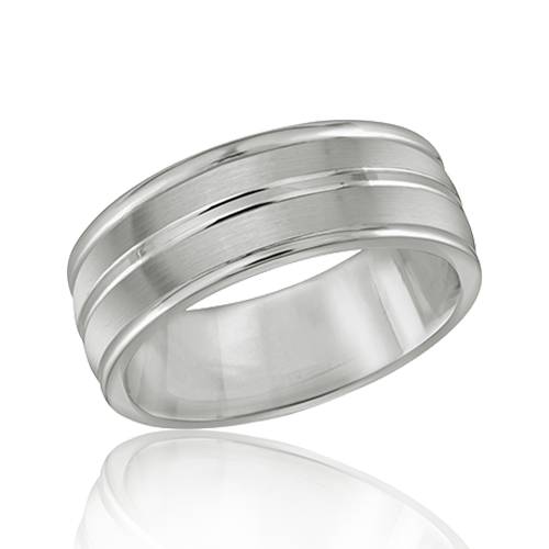 "Pure Elegance" White Tungsten Men's Ring 8mm
