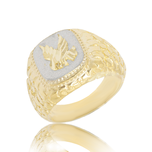 Flying Eagle Men's Gold Ring