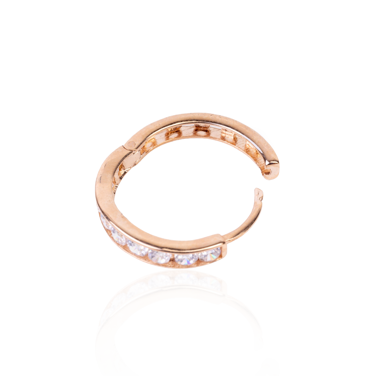 Rose Gold CZ Huggies