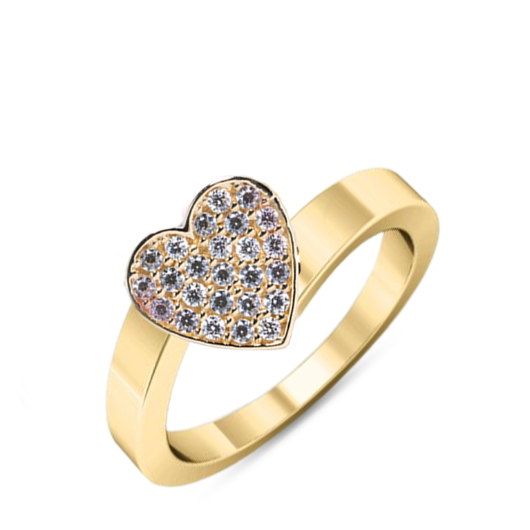 Modern Heart Ring