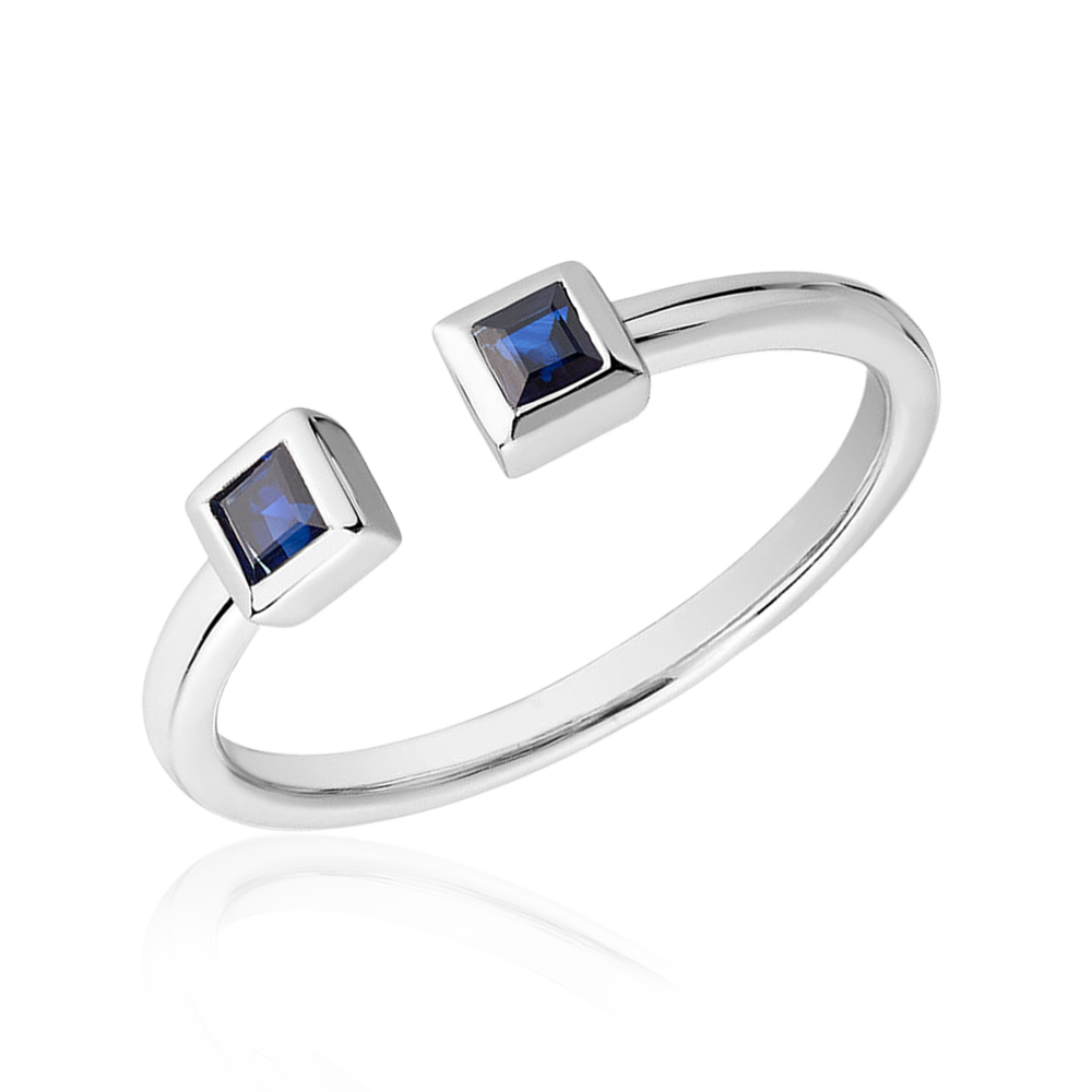 "Toi et Moi Princess" Blue Sapphire