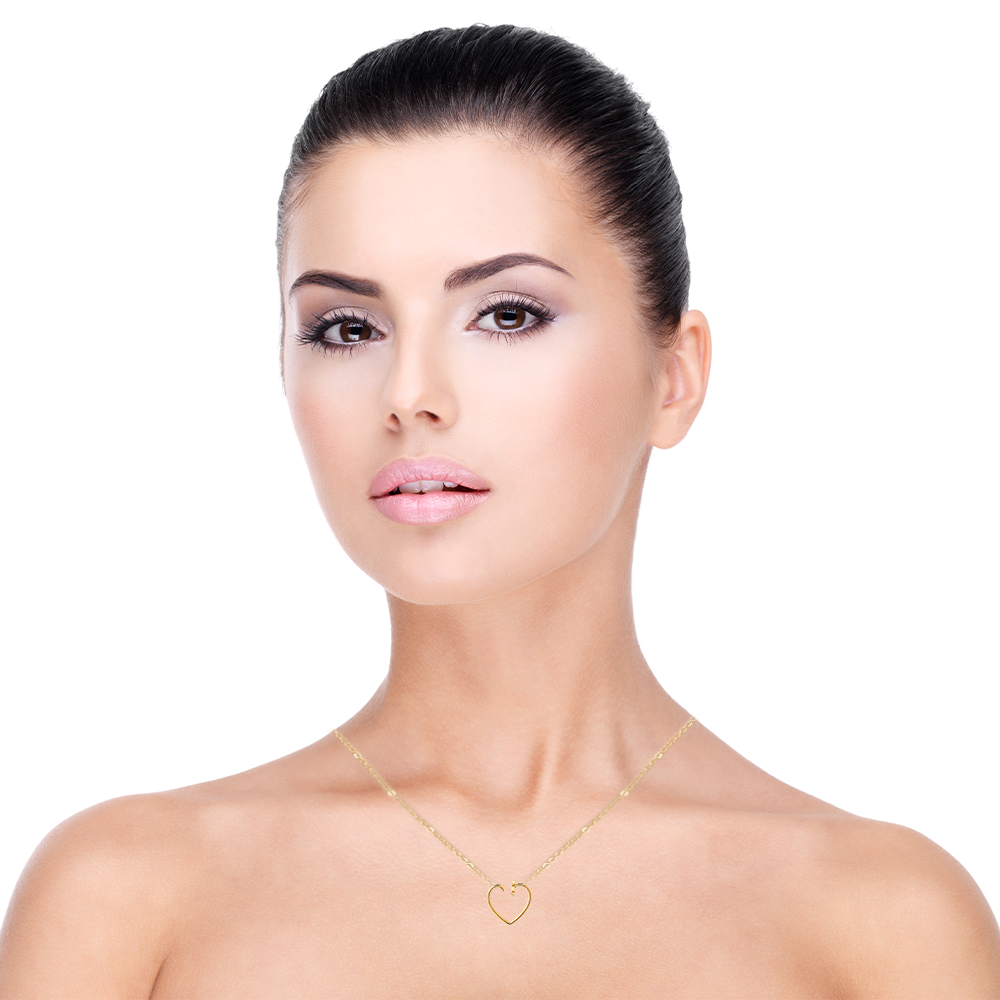 “Clou de Couer” 14-karat gold heart nail necklace