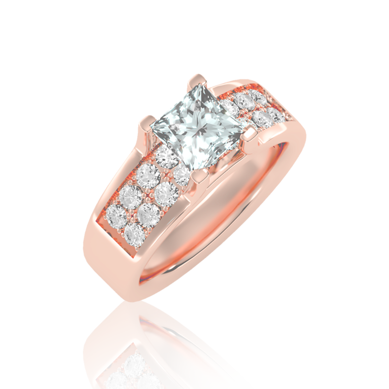 "Manhattan" Radiant Majesty Gold Ring ( 2.21 Ct. Tw. )