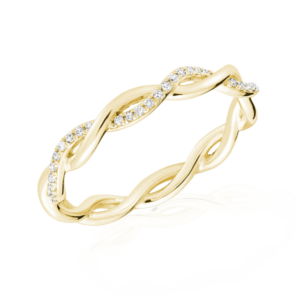 Italian "Nodo"  Eternity Knot Diamond Ring