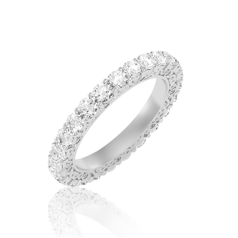 Luxury Full Eternity Micro Pave Diamond Ring ( 1 to 5 Ct. Wt. )