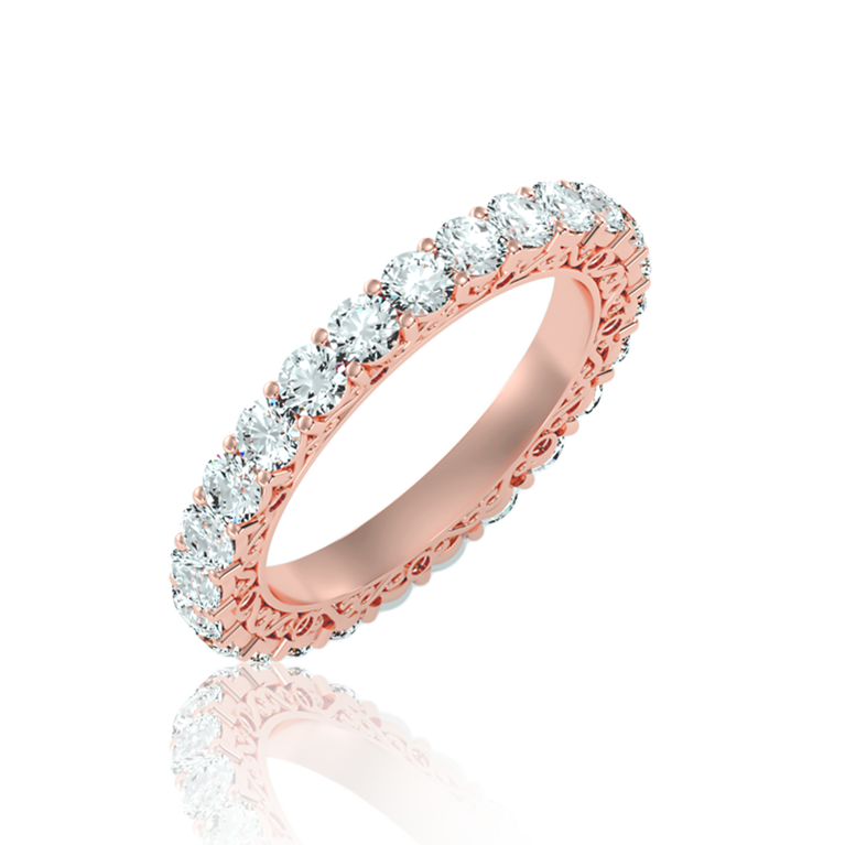 Exquisit Pave Diamond Ring (2Ct. Wt.) In White, Yellow or Rose Gold