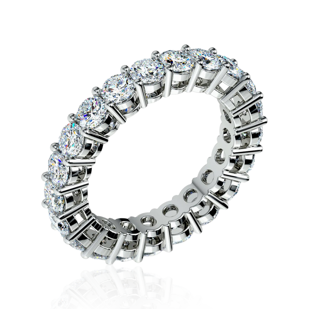 Classic Diamond Eternity Band in Yellow and White Gold ( 1 Ct. Tw. )