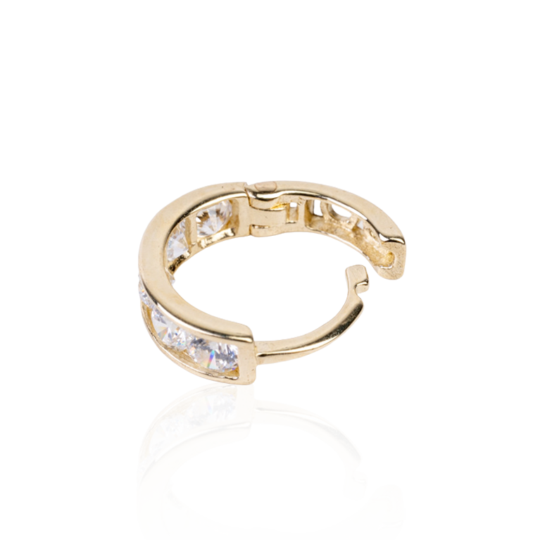 "Diamond Look" Huggie Hoops