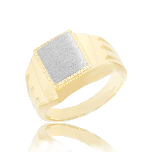 Contemporary Brush Finish Men's Ring