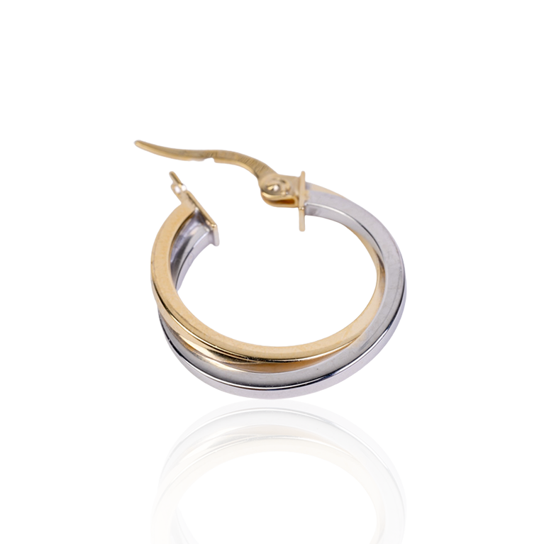 2-Tone Hoop Earrings