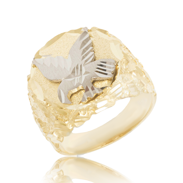 "The Gold Nugget Eagle" Men's Ring