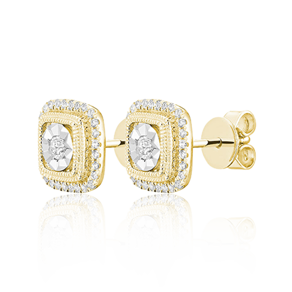 "Dreamweave" Halo Diamond Earrings